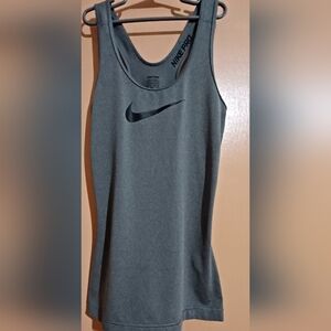 Nike Gray Athletic Tank Top with Swoosh